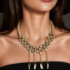 handmade beaded necklace set for women closeup