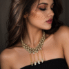 handmade beaded necklace for women sideview