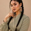 handmade green earrings for girls main view
