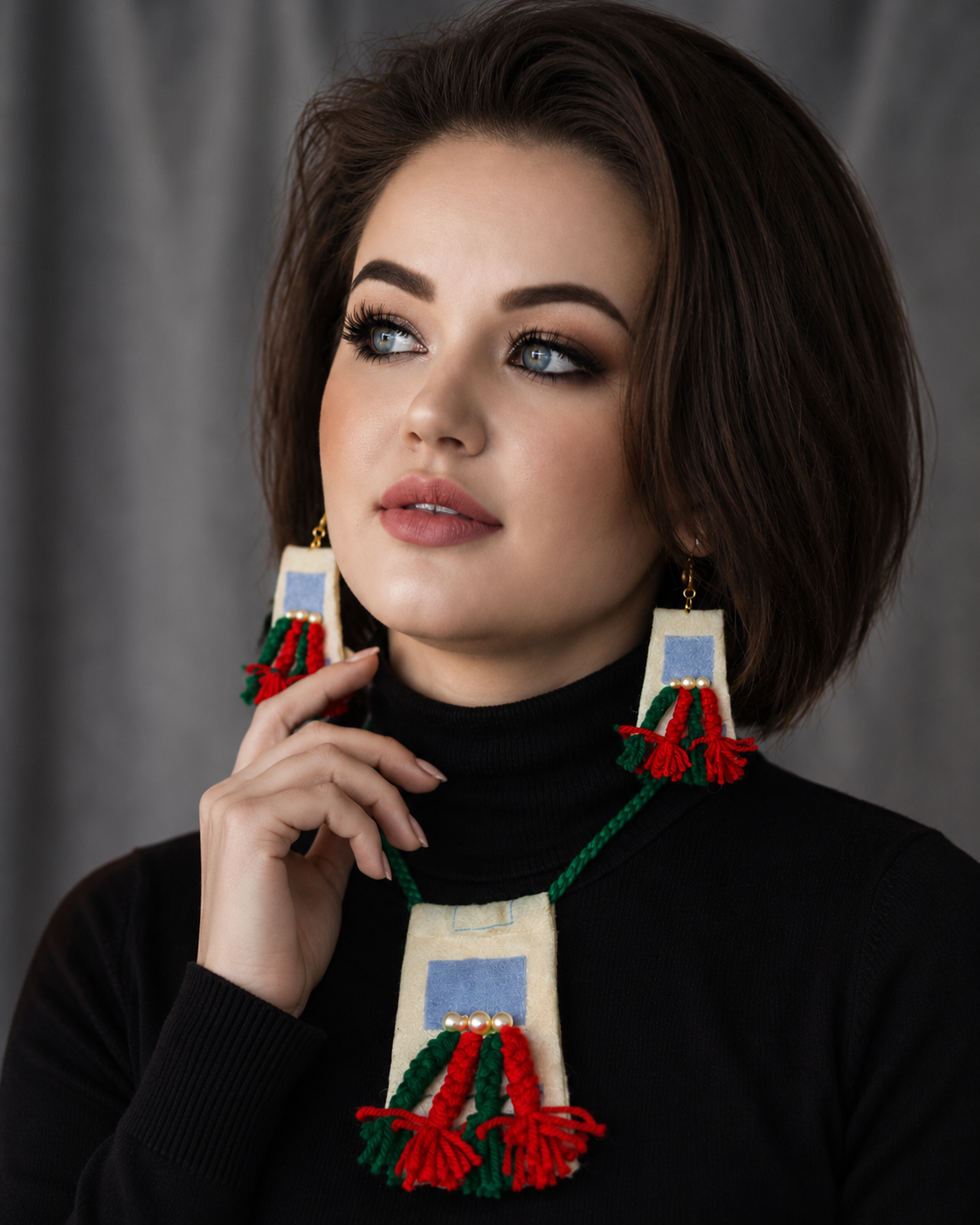 handmadetaseel necklace set for women main