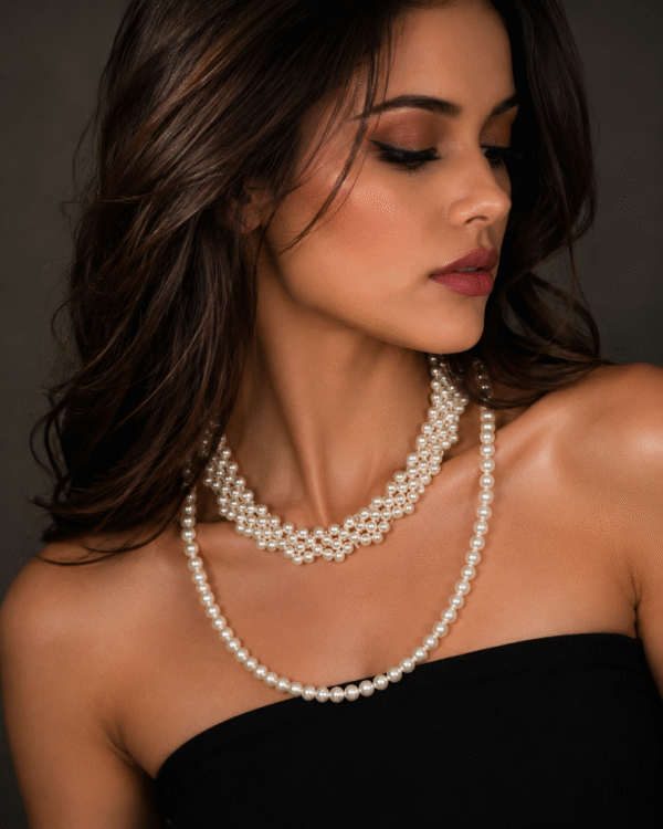 luxury pearl necklace set for girls main