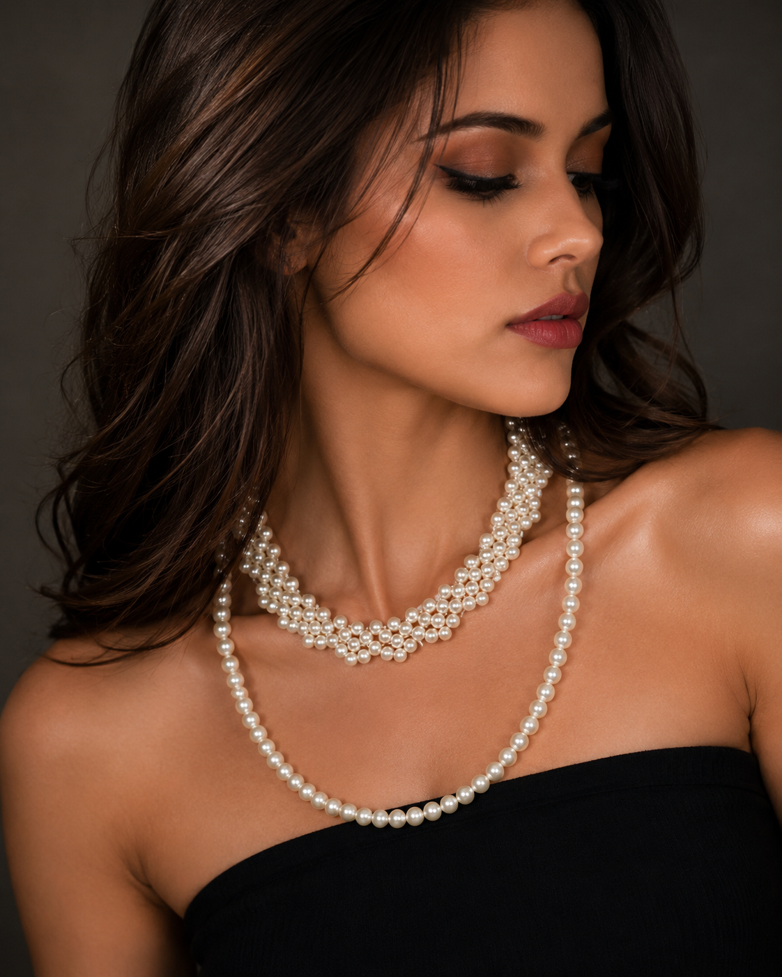 luxury pearl necklace set for girls main