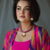 Multicolor handmade necklace set for women with matching earrings main, artistic fashion jewelry online